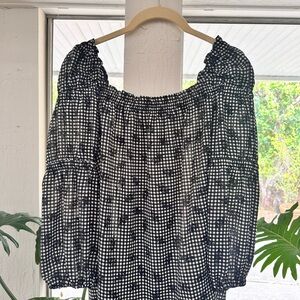 Cece plaid women's plaid blouse top Size Small